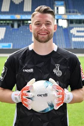 Goalkeeper Vincent Müller MSV Duisburg 3 league, portrait date 2023 2024 Duisburg Schauinsland Reisen Arena North Rhine Westphalia Germany Team2