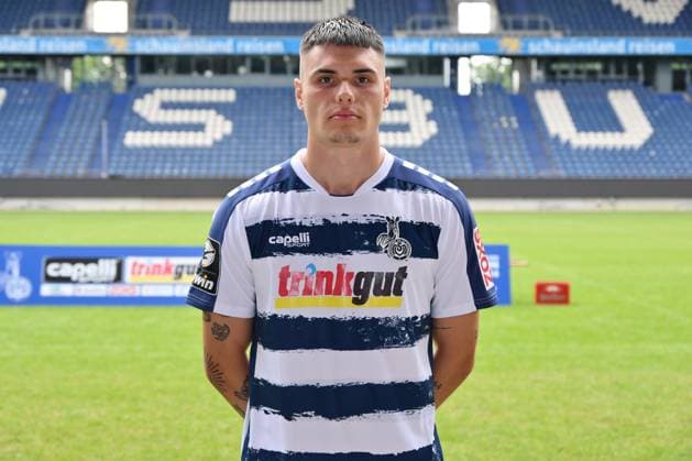 Niklas Kölle MSV Duisburg 3 league, portrait date 2023 2024 Duisburg Schauinsland Reisen Arena North Rhine Westphalia Germany Team2