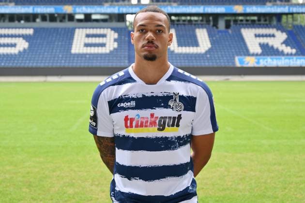 Chinedu Ekene MSV Duisburg 3 league, portrait date 2023 2024 Duisburg Schauinsland Reisen Arena North Rhine Westphalia Germany Team2