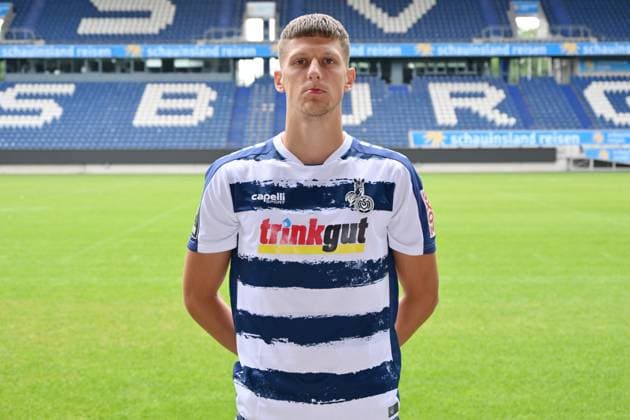 Phillip König MSV Duisburg 3 league, portrait date 2023 2024 Duisburg Schauinsland Reisen Arena North Rhine Westphalia Germany Team2