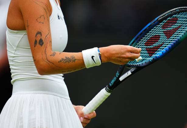 Mandatory Credit: Photo by Javier Garcia Shutterstock (14006845r) Marketa Vondrousova during her semi final match Wimbledon Tennis Championships, Day 11, The All England Lawn Tennis and Croquet Club, London, UK - 13 Jul 2023 Wimbledon Tennis Championships, Day 11, The All England Lawn Tennis and Croquet Club, London, UK - 13 Jul 2023  Copyright: xJavierxGarcia Shutterstockx 14006845r