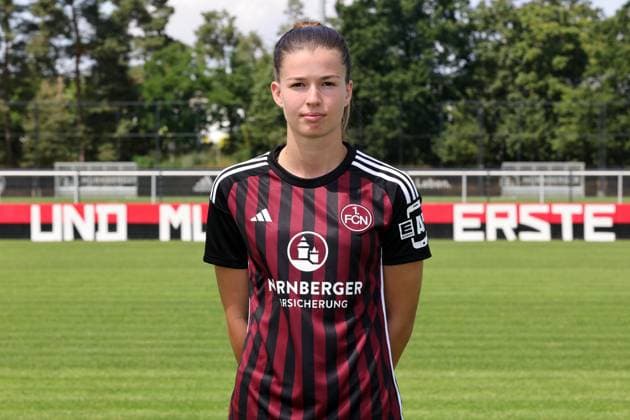 12 07 2023 1 FC Nuremberg FCN Club Season 2023 2024 photo appointment portrait appointment women single photo portrait portrait headshot sports photo zinc DaMa xdaxmax single photo portrait portrait headshot Nele Bauereisen 23, 1 FC Nuremberg FCN