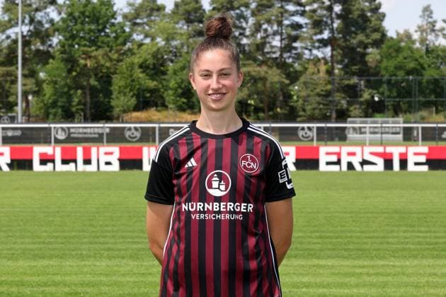 12 07 2023 1 FC Nuremberg FCN club season 2023 2024 photo appointment portrait appointment women single photo portrait portrait headshot sports photo zinc DaMa xdaxmax single photo portrait portrait headshot Emma Kusch 9, 1 FC Nuremberg FCN