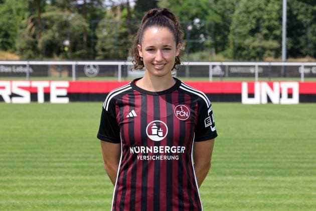 12 07 2023 1 FC Nuremberg FCN club season 2023 2024 photo appointment portrait appointment women single photo portrait portrait headshot sports photo zinc DaMa xdaxmax single photo portrait portrait headshot Elena Mühlemann 14, 1 FC Nuremberg FCN