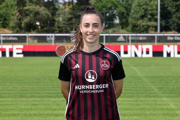 12 07 2023 1 FC Nuremberg FCN club season 2023 2024 photo appointment portrait appointment women single photo portrait portrait headshot sports photo zinc DaMa xdaxmax single photo portrait portrait headshot Rebekka Salfelder 15, 1 FC Nuremberg FCN