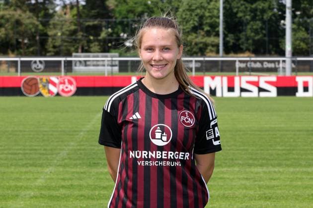 12 07 2023 1 FC Nuremberg FCN club season 2023 2024 photo appointment portrait appointment women single photo portrait portrait headshot sports photo zinc DaMa xdaxmax single photo portrait portrait headshot Katja Pöschl Poeschl 20, 1 FC Nuremberg FCN
