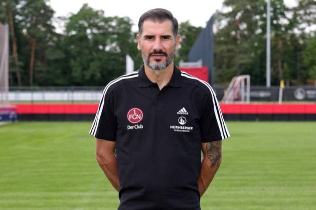 12 07 2023 1 FC Nürnberg FCN club season 2023 2024 photo appointment portrait appointment single photo portrait portrait headshot sports photo zinc DaMa xdaxmax single photo portrait portrait headshot Cristian Fiel coach 1 FC Nürnberg FCN