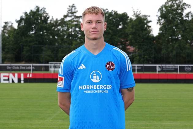 12 07 2023 1 FC Nuremberg FCN club season 2023 2024 photo appointment portrait appointment single photo portrait portrait headshot sports photo zinc DaMa xdaxmax single photo portrait portrait headshot Nicolas Ortegel 39, 1 FC Nuremberg FCN