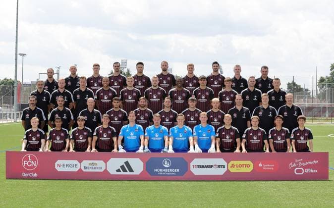 12 07 2023 1 FC Nürnberg FCN club season 2023 2024 photo appointment portrait appointment team squad team photo team photo team photo sports photo zinc DaMa xdaxmax team photo team photo team photo team first row from front f l Mats Möller Moeller Daehli 10, 1 FC Nürnberg FCN Nathaniel Brown 27, 1 FC Nürnberg FCN Jens Castrop 17, 1 FC Nürnberg FCN Taylan Duman 8, 1 FC Nürnberg FCN Carl Klaus 1, 1 FC Nürnberg FCN Christian Mathenia 26, 1 FC Nürnberg FCN Jan Reichert 31, 1 FC Nürnberg FCN Nicolas Ortegel 1 FC Nürnberg FCN Johannes Geis 5, 1 FC Nürnberg FCN Felix Lohkemper 7, 1 FC Nürnberg FCN Daichi Hayashi 9, 1 FC Nürnberg FCN Kanji Okunuki 11, 1 FC Nürnberg FCN second row from front v l Cristian Fiel coach 1 FC Nürnberg FCN Jerome Polenz co coach 1 FC Nürnberg FCN Frank Steinmetz co coach 1 FC Nürnberg FCN Ali Loune 41, 1 FC Nürnberg FCN Enrico Valentini 22, 1 FC Nürnberg FCN Lukas Schleimer 36, 1 FC Nürnberg FCN Erik Wekesser 13, 1 FC Nürnberg FCN Jannik Hofmann 43, 1 FC Nuremberg FCN Dr Marku