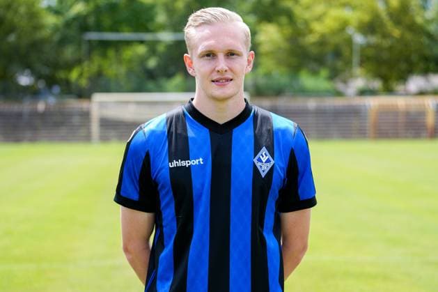 Julian Rieckmann SV Waldhof Mannheim 3 league, portrait date 2023 2024 xozx