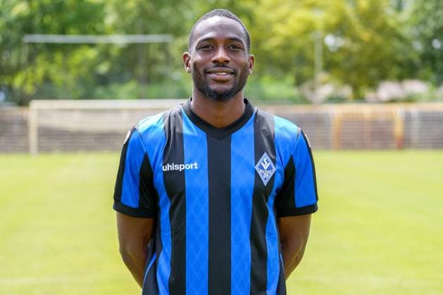 Yann Mabella SV Waldhof Mannheim 3 league, portrait date 2023 2024 xozx
