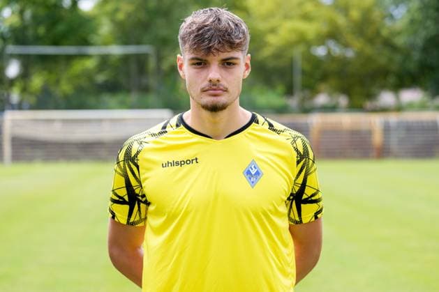 Malwin Zok goalkeeper SV Waldhof Mannheim 3 league, portrait date 2023 2024 xozx