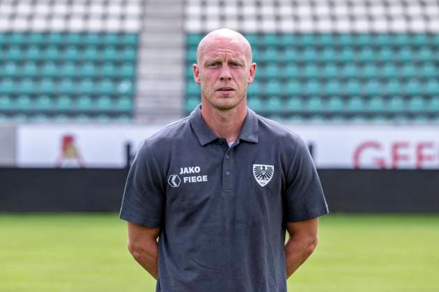 Goalkeeper coach AndrÃ Poggenborg SC Preußen Münster 06 3 Liga, portrait date 2023 2024, Copyright: xDavidxInderliedx