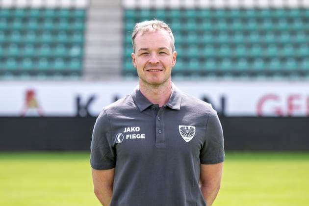 Physiotherapist Matthias Sieme SC Preußen Münster 06 3 league, portrait date 2023 2024, Copyright: xDavidxInderliedx