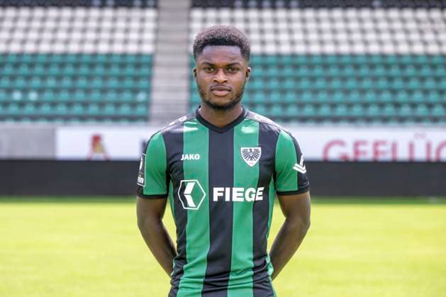 Daniel Kyerewaa SC Preußen Münster 06 3 league, portrait date 2023 2024, Copyright: xDavidxInderliedx