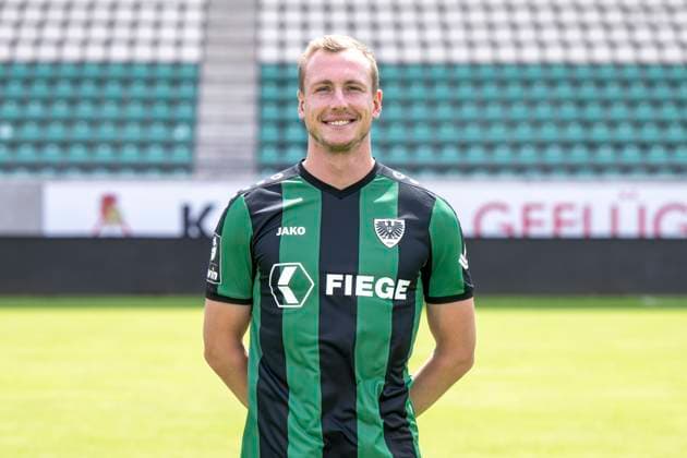 Simon Scherder SC Preußen Münster 06 3 league, portrait date 2023 2024, Copyright: xDavidxInderliedx