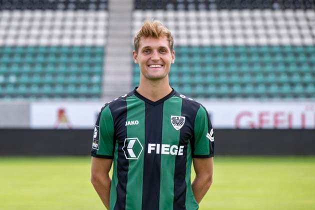 Lukas Frenkert SC Preußen Münster 06 3 Liga, Porträttermin 2023 2024, Copyright: xDavidxInderliedx