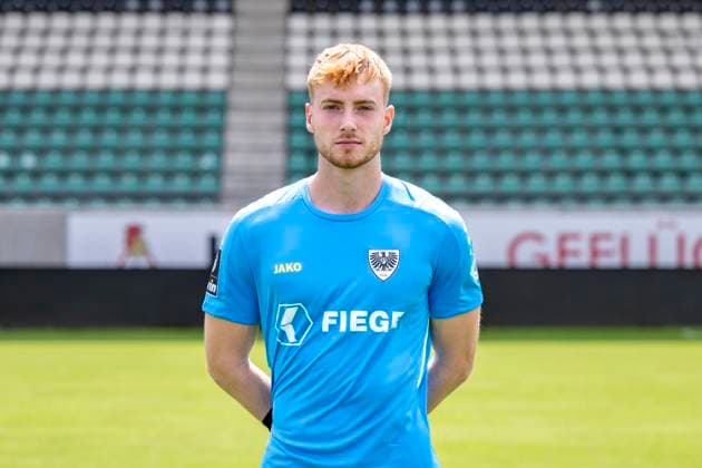 Roman Schabbing SC Preußen Münster 06 3 league, portrait date 2023 2024, Copyright: xDavidxInderliedx