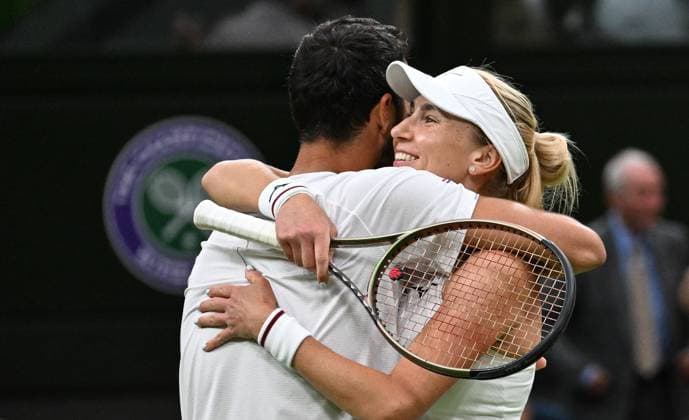 2023 Wimbledon Mixed Final Winner Mate Pavic CRO Lyudmyla Kichenok UKR