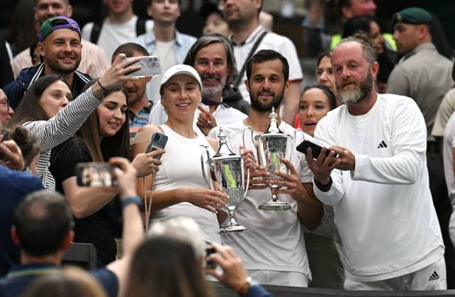 2023 Wimbledon Mixed Final Winner Mate Pavic CRO Lyudmyla Kichenok UKR