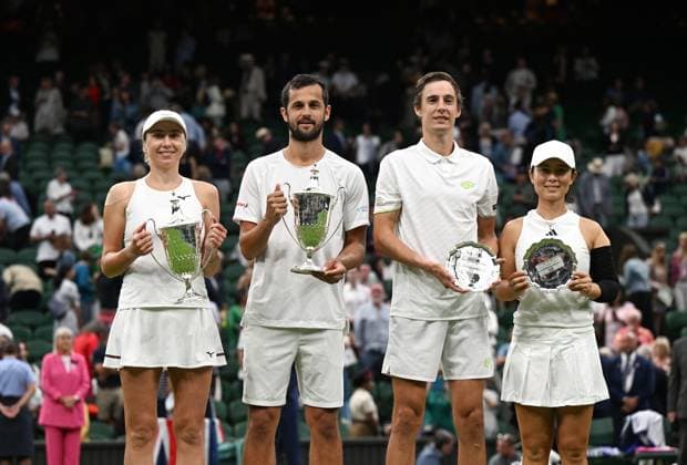 2023 Wimbledon Mixed Final Winner Mate Pavic CRO Lyudmyla Kichenok UKR