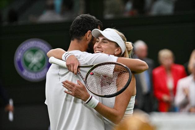 2023 Wimbledon Mixed Final Winner Mate Pavic CRO Lyudmyla Kichenok UKR