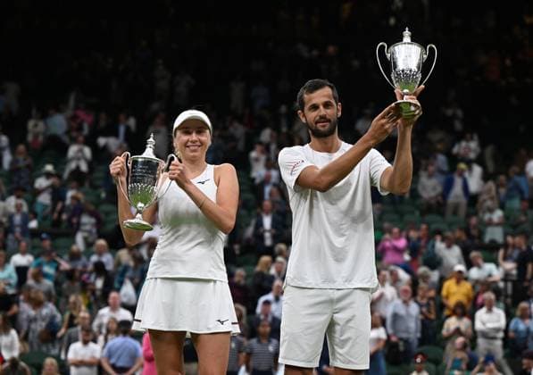 2023 Wimbledon Mixed Final Winner Mate Pavic CRO Lyudmyla Kichenok UKR