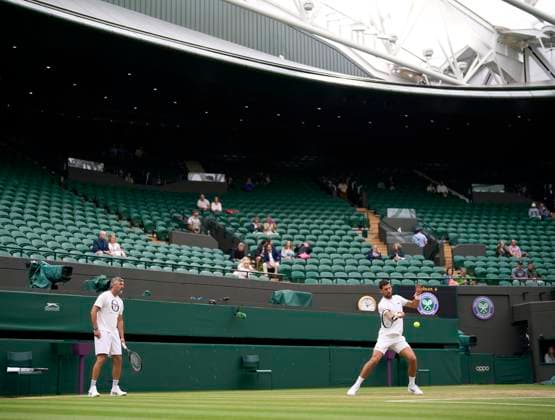 2023 Wimbledon Championships Novak Djokovic (SRB), who always plays on Centre Court, in a practice session on Number One court in advance of the mens™ semi finals on Day 12 at the 2023 Wimbledon Championships at the All England Club, London, UK, 14 July 2023, Credit:Peter van den Berg Avalon United Kingdom, England, London, All England Lawn Tennis and Croquet Club  Copyright: xPeterxvanxdenxBergx xAvalonx 0789051035