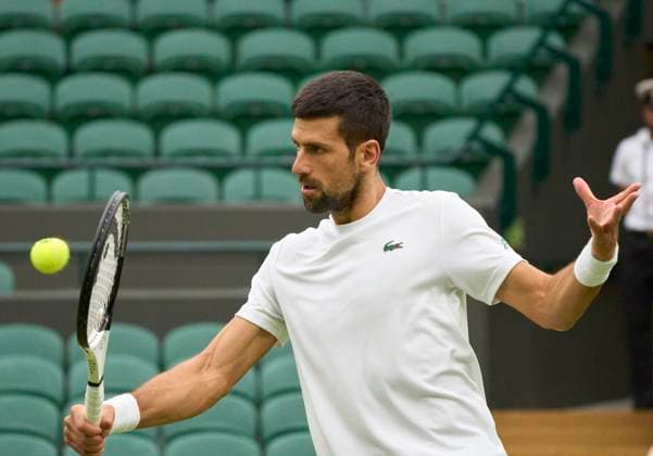 2023 Wimbledon Championships Novak Djokovic (SRB), who always plays on Centre Court, in a practice session on Number One court in advance of the mens™ semi finals on Day 12 at the 2023 Wimbledon Championships at the All England Club, London, UK, 14 July 2023, Credit:Peter van den Berg Avalon United Kingdom, England, London, All England Lawn Tennis and Croquet Club  Copyright: xPeterxvanxdenxBergx xAvalonx 0789051100