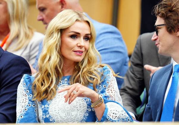 Mandatory Credit: Photo by Javier Garcia Shutterstock (14009601d) Katherine Jenkins in the Royal Box on Centre Court Wimbledon Tennis Championships, Day 12, The All England Lawn Tennis and Croquet Club, London, UK - 14 Jul 2023 Wimbledon Tennis Championships, Day 12, The All England Lawn Tennis and Croquet Club, London, UK - 14 Jul 2023  Copyright: xJavierxGarcia Shutterstockx 14009601d