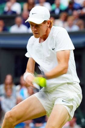 Mandatory Credit: Photo by Javier Garcia Shutterstock (14009601aq) Jannik Sinner during his semi final match Wimbledon Tennis Championships, Day 12, The All England Lawn Tennis and Croquet Club, London, UK - 14 Jul 2023 Wimbledon Tennis Championships, Day 12, The All England Lawn Tennis and Croquet Club, London, UK - 14 Jul 2023  Copyright: xJavierxGarcia Shutterstockx 14009601aq