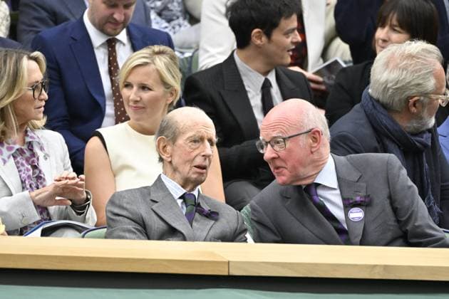 Tennis : Wimbledon 2023 - Angleterre - Royal Box : Duc de Kent Tennis : Wimbledon 2023 - Angleterre- 14 07 23 ChrysleneCaillaud Panoramic  
