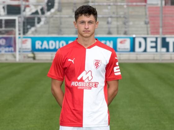 Teampraesentation Halle 3 Liga Hallescher FC, 3 Liga, Porträttermin 2023 2024, Halle, 13 07 2021, Leuna Chemie Stadion, Football , In the picture Lucas Halangk ,