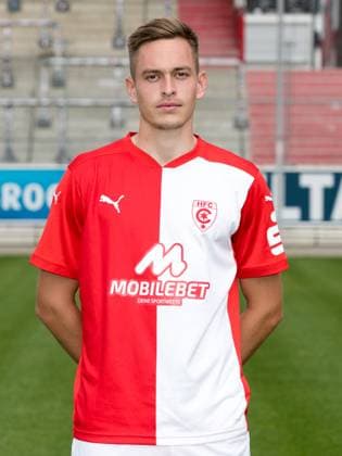 Teampraesentation Halle 3 Liga Hallescher FC, 3 Liga, Porträttermin 2023 2024, Halle, 13 07 2021, Leuna Chemie Stadion, Football , In the picture Aljaz Casar ,