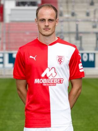 Teampraesentation Halle 3 Liga Hallescher FC, 3 Liga, Porträttermin 2023 2024, Halle, 13 07 2021, Leuna Chemie Stadion, Football , In the picture Tim Justin Dietrich ,