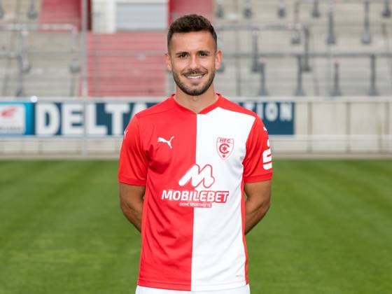 Teampraesentation Halle 3 Liga Hallescher FC, 3 Liga, Porträttermin 2023 2024, Halle, 13 07 2021, Leuna Chemie Stadion, Football , In the picture Nico Hug ,