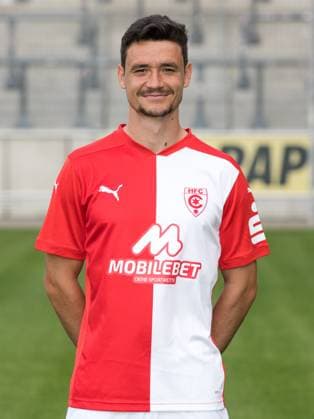 Teampraesentation Halle 3 Liga Hallescher FC, 3 Liga, Porträttermin 2023 2024, Halle, 13 07 2021, Leuna Chemie Stadion, Football , In the picture Niklas Landgraf ,