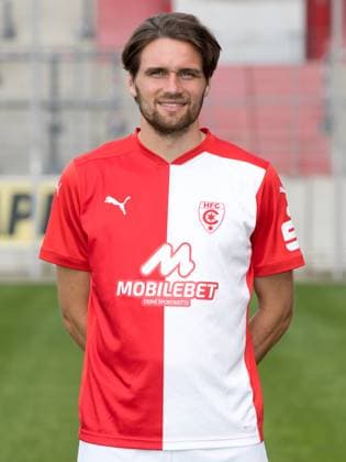 Teampraesentation Halle 3 Liga Hallescher FC, 3 Liga, Porträttermin 2023 2024, Halle, 13 07 2021, Leuna Chemie Stadion, Football , In the picture Jonas Nietfeld ,