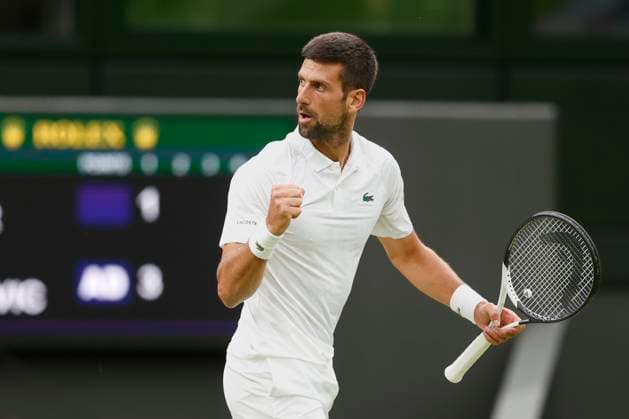 Novak Djokovic makes fist and cheers, joy, emotion, mens singles, semi final Copyright: xJuergenxHasenkopfx