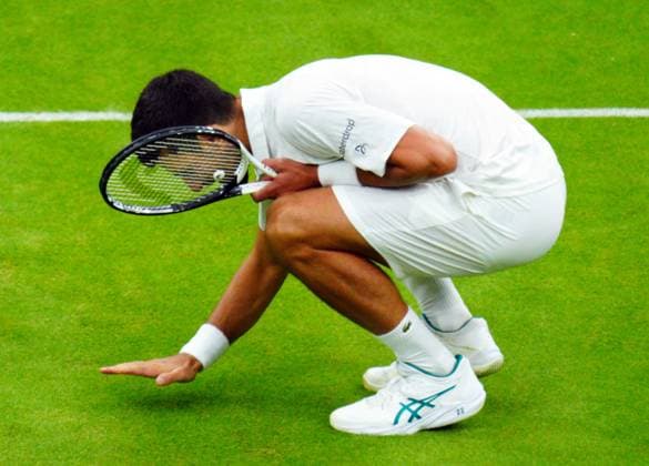 Mandatory Credit: Photo by Javier Garcia Shutterstock (14009601cz) Novak Djokovic celebrates victory in his semi final match Wimbledon Tennis Championships, Day 12, The All England Lawn Tennis and Croquet Club, London, UK - 14 Jul 2023 Wimbledon Tennis Championships, Day 12, The All England Lawn Tennis and Croquet Club, London, UK - 14 Jul 2023  Copyright: xJavierxGarcia Shutterstockx 14009601cz