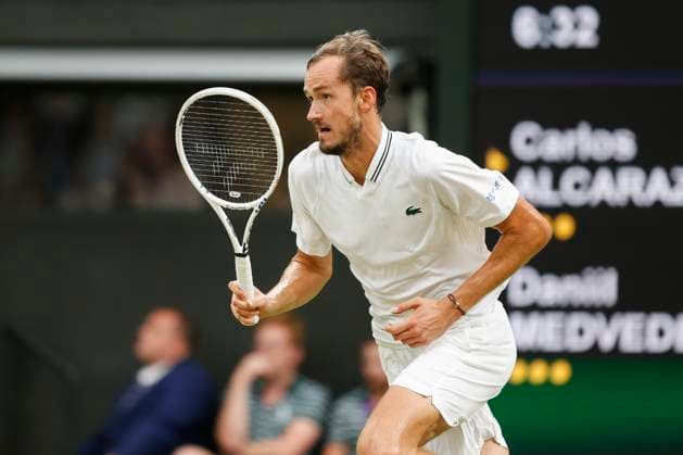 Daniil Medvedev, Semi Final, Mens Singles Tennis Wimbledon 2023 Grand Slam ITF ATP WTA AELTC London Great Britain 14 July 2023 Copyright: xJuergenxHasenkopfx
