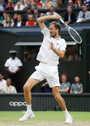 Daniil Medvedev, Semi Final, Mens Singles Tennis Wimbledon 2023 Grand Slam ITF ATP WTA AELTC London Great Britain 14 July 2023 Copyright: xJuergenxHasenkopfx