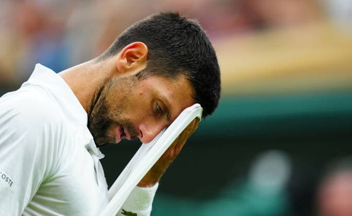 Mandatory Credit: Photo by Javier Garcia Shutterstock (14009601go) Novak Djokovic Wimbledon Tennis Championships, Day 12, The All England Lawn Tennis and Croquet Club, London, UK - 14 Jul 2023 Wimbledon Tennis Championships, Day 12, The All England Lawn Tennis and Croquet Club, London, UK - 14 Jul 2023  Copyright: xJavierxGarcia Shutterstockx 14009601go