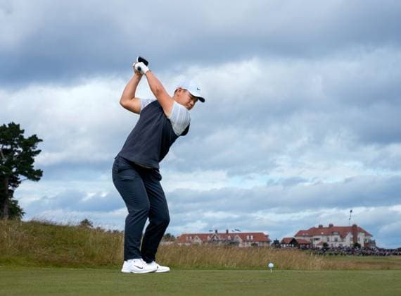 Mandatory Credit: Photo by Stuart Wallace Shutterstock (14003897g) Tom Kim (KOR) plays his tee shot at the 2nd hole during the 3rd round. Genesis Scottish Open, Day Three, Golf, The Renaissance Club, North Berwick, UK - 15 Jul 2023 Genesis Scottish Open, Day Three, Golf, The Renaissance Club, North Berwick, UK - 15 Jul 2023  Copyright: xStuartxWallace Shutterstockx 14003897g