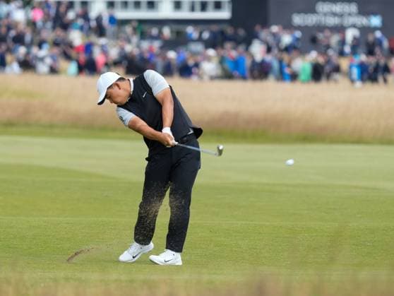 Mandatory Credit: Photo by Stuart Wallace Shutterstock (14003897t) Tom Kim (KOR) on the 1st hole during the 3rd round. Genesis Scottish Open, Day Three, Golf, The Renaissance Club, North Berwick, UK - 15 Jul 2023 Genesis Scottish Open, Day Three, Golf, The Renaissance Club, North Berwick, UK - 15 Jul 2023  Copyright: xStuartxWallace Shutterstockx 14003897t