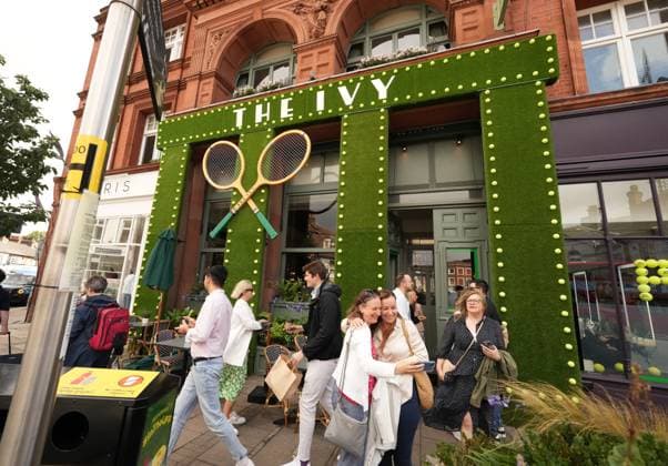 Tennis - 2023 Wimbledon Championships - Week Two - Day Thirteen - All England lawn Tennis & Racquet Club, Wimbledon -Saturday 15th Ladies final - Marketa Vondrousova (CZE) v Ons Jabeur The Ivy Restaurant - Wimbledon Village Shop in the High street 