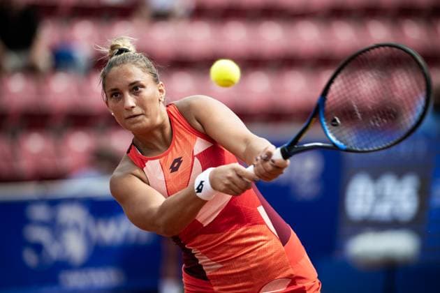 230715 Panna Udvardy, Hungary, during the womens doubles final on day 6 of the WTA Nordea Open on July 15, 2023 in Bastad.  Copyright: NICLASxJÖNSSON BB230715NO007
