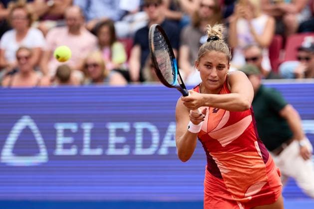 BÅSTAD 20230715 Panna Udvardy in the doubles final at the Nordea Open tennis tournament in Bastad BÅSTAD SVERIGE Tennis x11830x  Copyright: xAndersxBjurö TTx NORDEA OPEN 2023