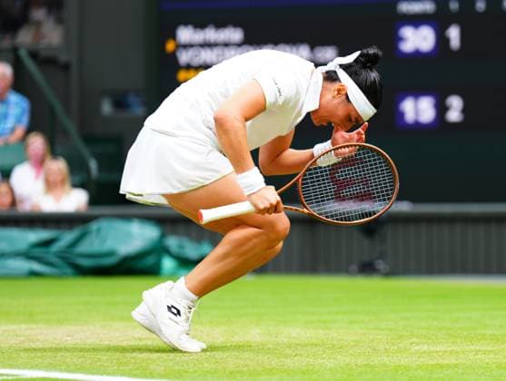 Mandatory Credit: Photo by Javier Garcia Shutterstock (14010521bp) Ons Jabeur during the Ladies SIngles final Wimbledon Tennis Championships, Day 13, The All England Lawn Tennis and Croquet Club, London, UK - 15 Jul 2023 Wimbledon Tennis Championships, Day 13, The All England Lawn Tennis and Croquet Club, London, UK - 15 Jul 2023  Copyright: xJavierxGarcia Shutterstockx 14010521bp