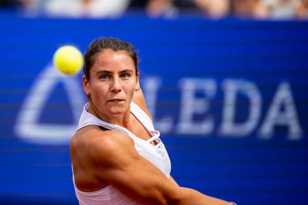 230715 Emma Navarro, USA during the womens final on day 6 of the WTA Nordea Open on July 15, 2023 in Bastad, Sweden.  Copyright: NICLASxJÖNSSON BB230715NO059